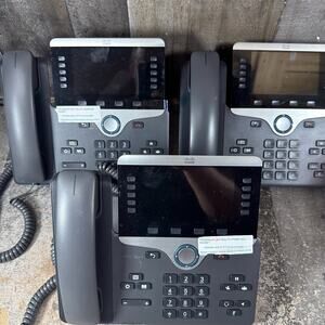 Lot of 3 Cisco 8851 CP-8851-K9 IP Phone W/ Stand Tested
